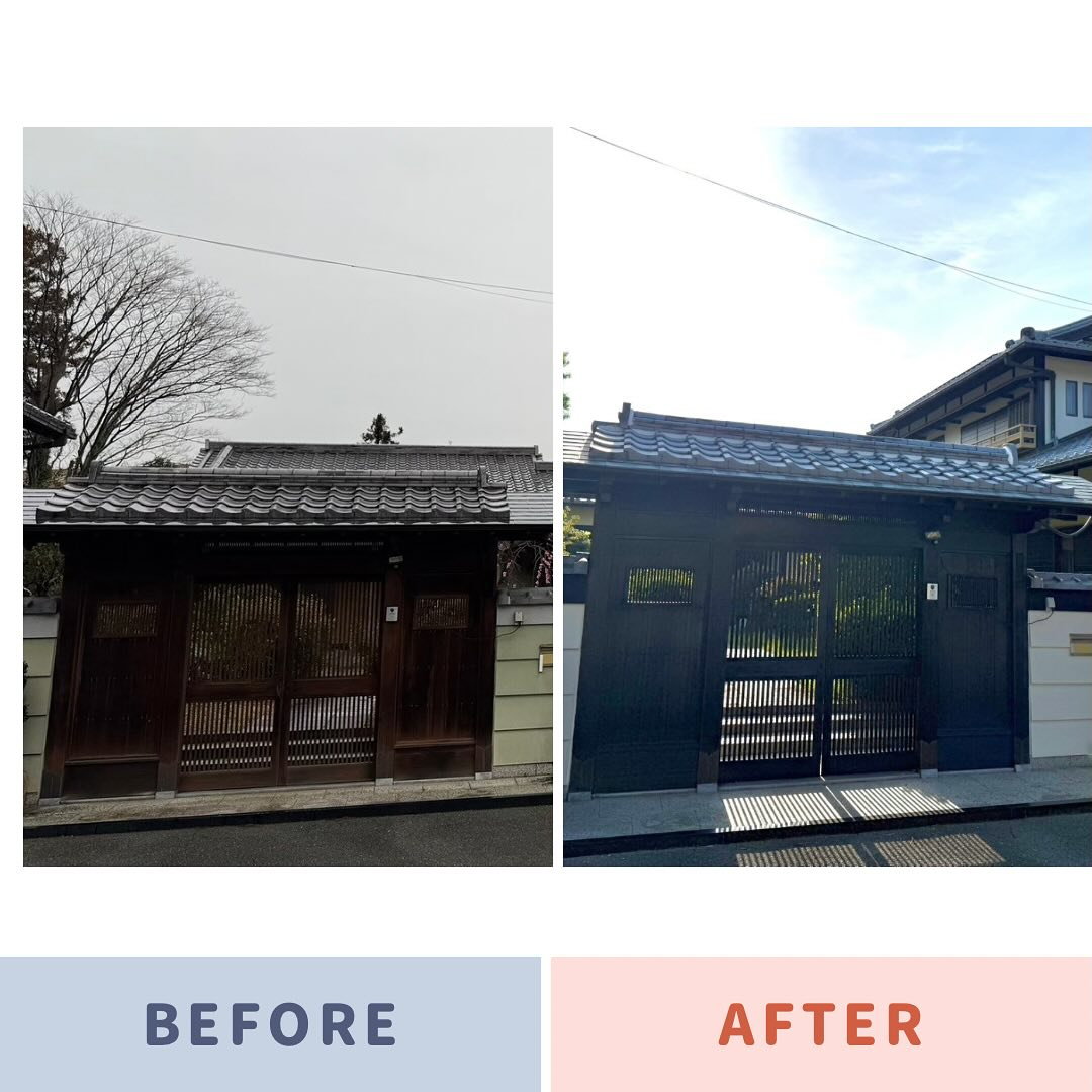 松阪市のS様邸、外壁塗装工事、木部塗装工事、そして瓦漆喰工事...