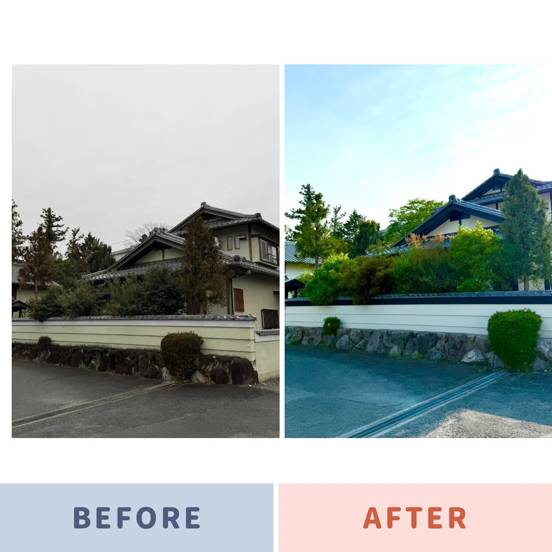 松阪市のS様邸、外壁塗装工事、木部塗装工事、そして瓦漆喰工事...