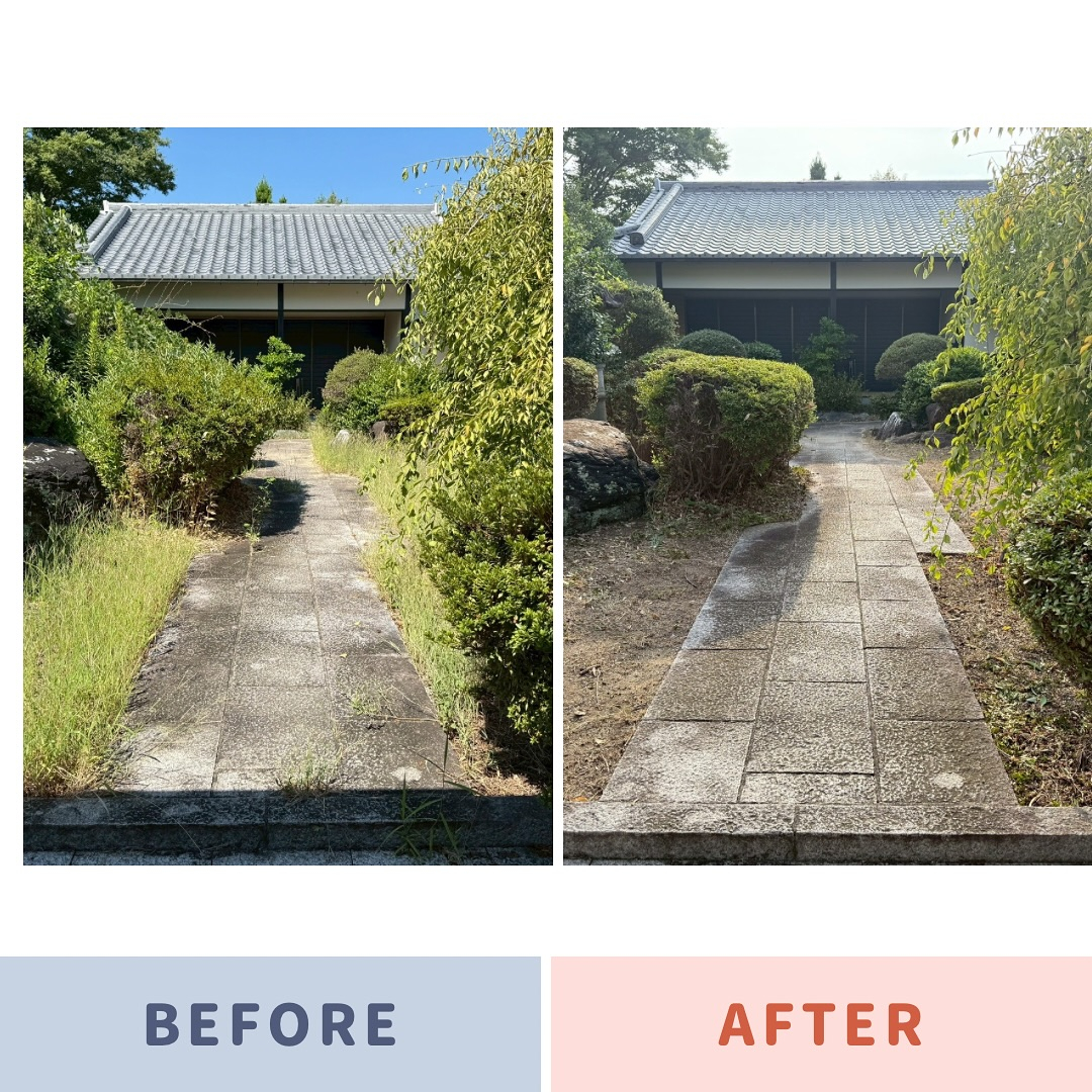 以前に外壁塗装でご依頼いただいたお客様のお庭で、